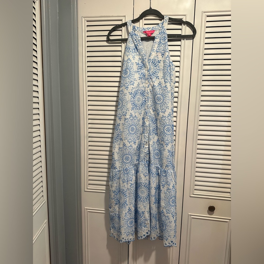 Lilly Pulitzer Eyelet MIDI Dress NWOT
